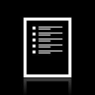 Document icon on a black background N3