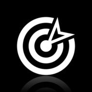 Target icon on a black background N2