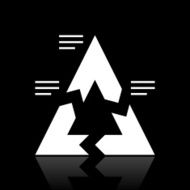 Chevron Chart icon on a black background N3