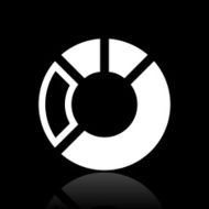Donut Chart icon on a black background N2