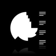 Coxcomb Chart icon on a black background N2