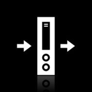 Network Server icon on a black background N2