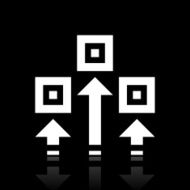 Logistics icon on a black background N2