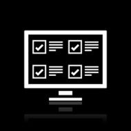 Computer Monitor icon on a black background N2