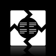 Chevron Chart icon on a black background N4