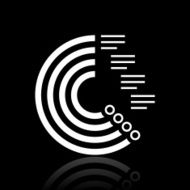 Radial Bar Chart icon on a black background