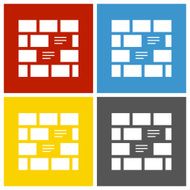 Wall icon on square buttons N3