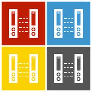 Network Server icon on square buttons N3