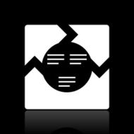 Chevron Chart icon on a black background N5