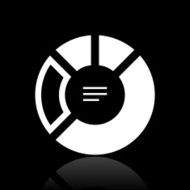 Donut Chart icon on a black background N3