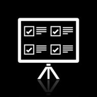 Projection Screen icon on a black background N3