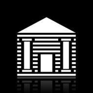 Bank icon on a black background N5