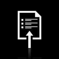Document icon on a black background N5