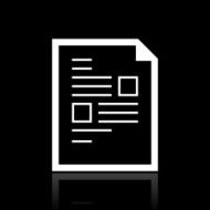 Document icon on a black background N7