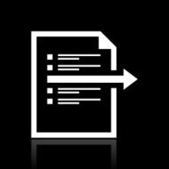 Document icon on a black background N8