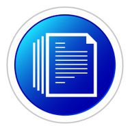 Document icon on a round button N21