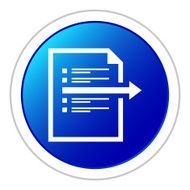 Document icon on a round button N23