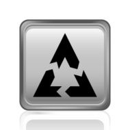 Chevron Chart icon on a square button N10