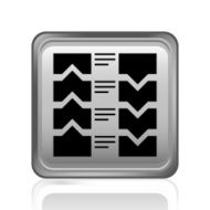 Flowchart icon on a square button N14