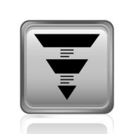 Pyramid icon on a square button