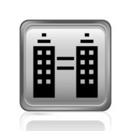 Office Building icon on a square button N5
