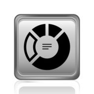 Donut Chart icon on a square button N5
