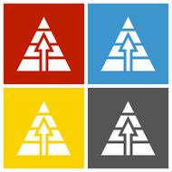 Pyramid icon on square buttons N2
