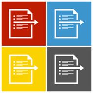 Document icon on square buttons N8