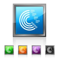 Radial Bar Chart icon on square buttons N2