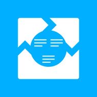 Chevron Chart icon on a blue background N3