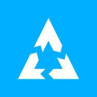 Chevron Chart icon on a blue background N4
