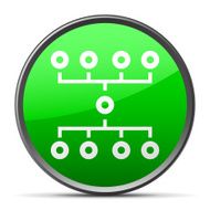Flowchart icon on a round button N35