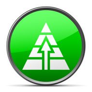 Pyramid icon on a round button N4