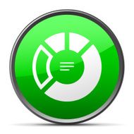 Donut Chart icon on a round button N11