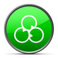 Venn Diagram icon on a round button N2