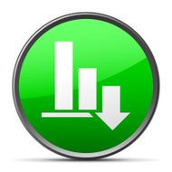 Bar Graph icon on a round button N41