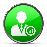 Businessman icon on a round button N40