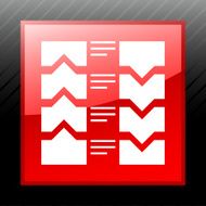 Flowchart icon on a square button N17