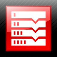 Flowchart icon on a square button N18