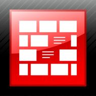 Wall icon on a square button N6