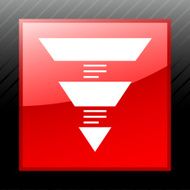 Pyramid icon on a square button N3
