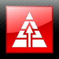 Pyramid icon on a square button N4