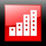 Apartment Building icon on a square button N10