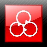Venn Diagram icon on a square button N2