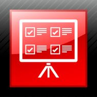 Projection Screen icon on a square button N6