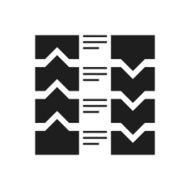 Flowchart icon on a white background N20