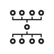 Flowchart icon on a white background N22