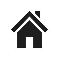 Home icon on a white background