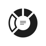 Donut Chart icon on a white background N7