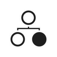 Flowchart icon on a white background N23